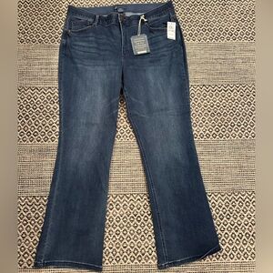 Democracy High Rise Itty Bitty Bootcut Ankle Jeans - Dark Wash